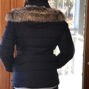 The NorthFace faux fur hooded jacket - blue- S/P.